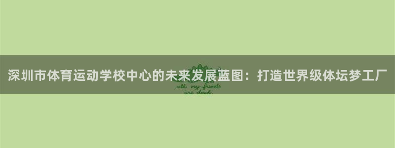 公海赌赌船官网下载娱乐：深圳市体育运动学校中心的未来